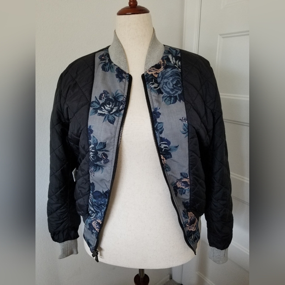 MSGM Floral Print Bomber Jacket, Women's Size 42 - Picture 4 of 8